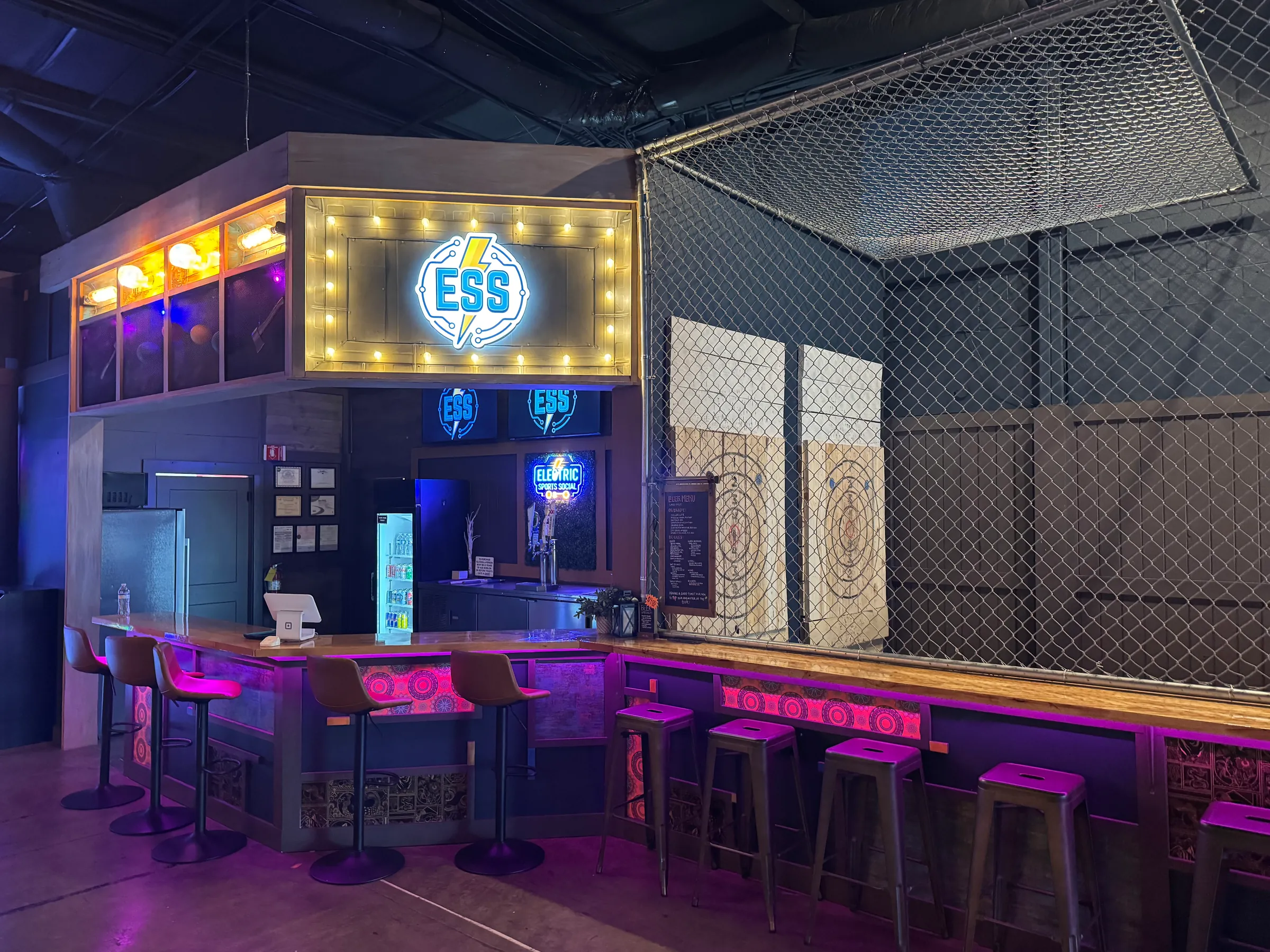 The full bar at Electric Sports Social
